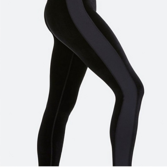 ALALA velvet tight black legging with side stripe detailing NWT Sz-2X. E6 - Picture 5 of 13